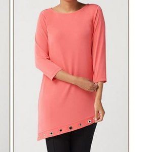 Susan Graver Liquid Knit Asymmetrical Hem Tunic